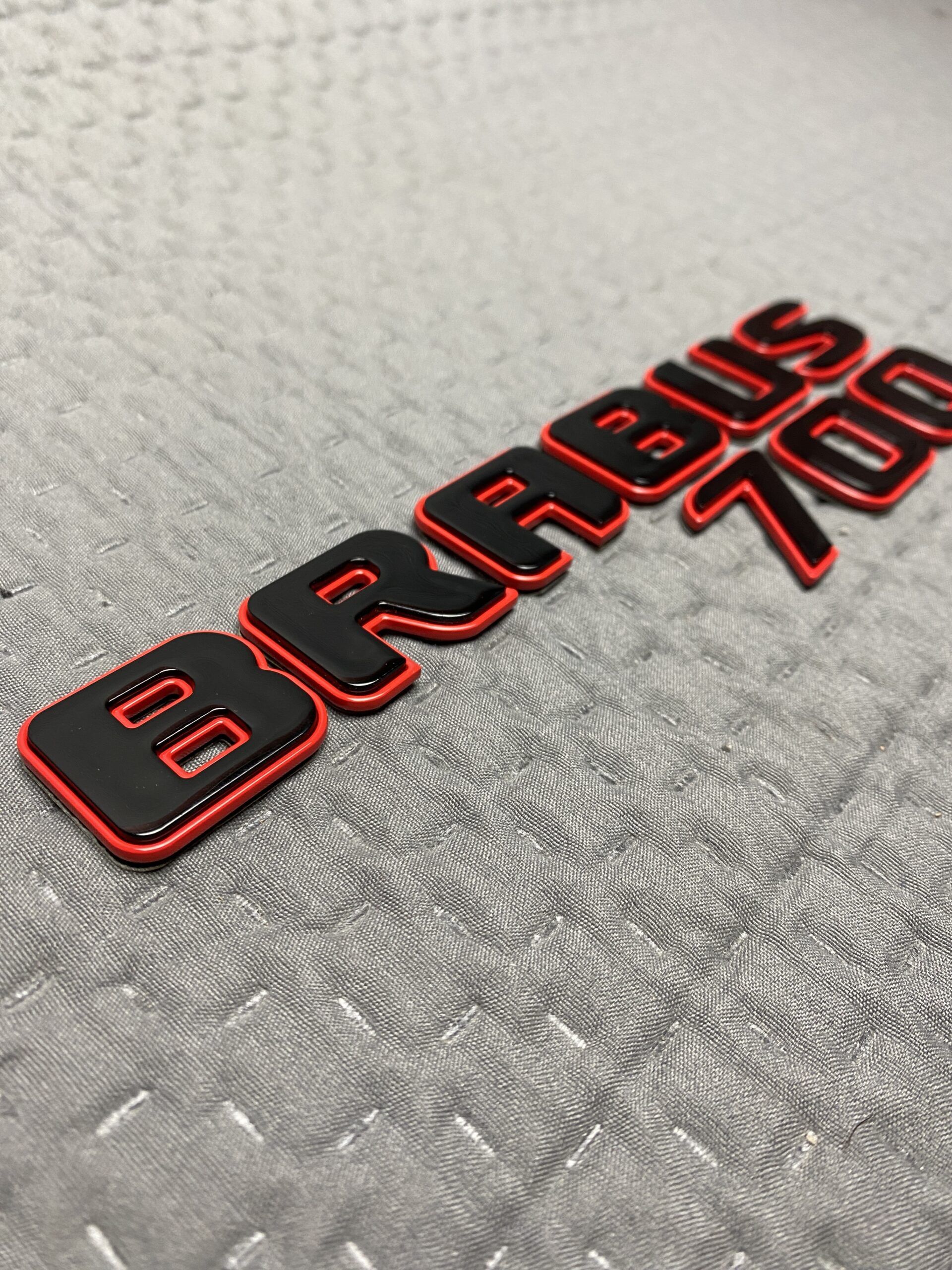 Tail Badges Brabus 700 Rocket red metal and Black made for