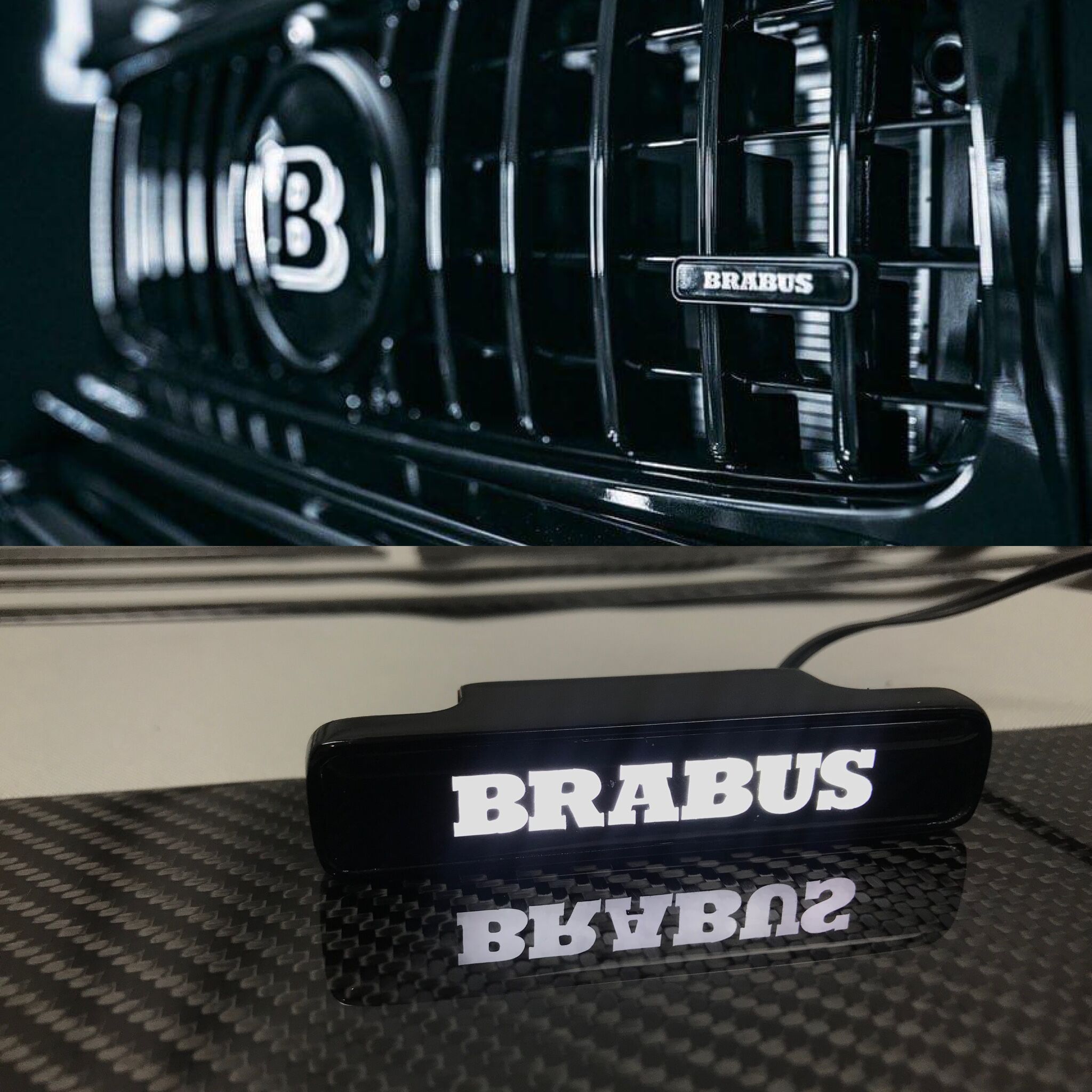 Illuminated Led Brabus Logo Front Grill Badge G Class G63 W463a W464