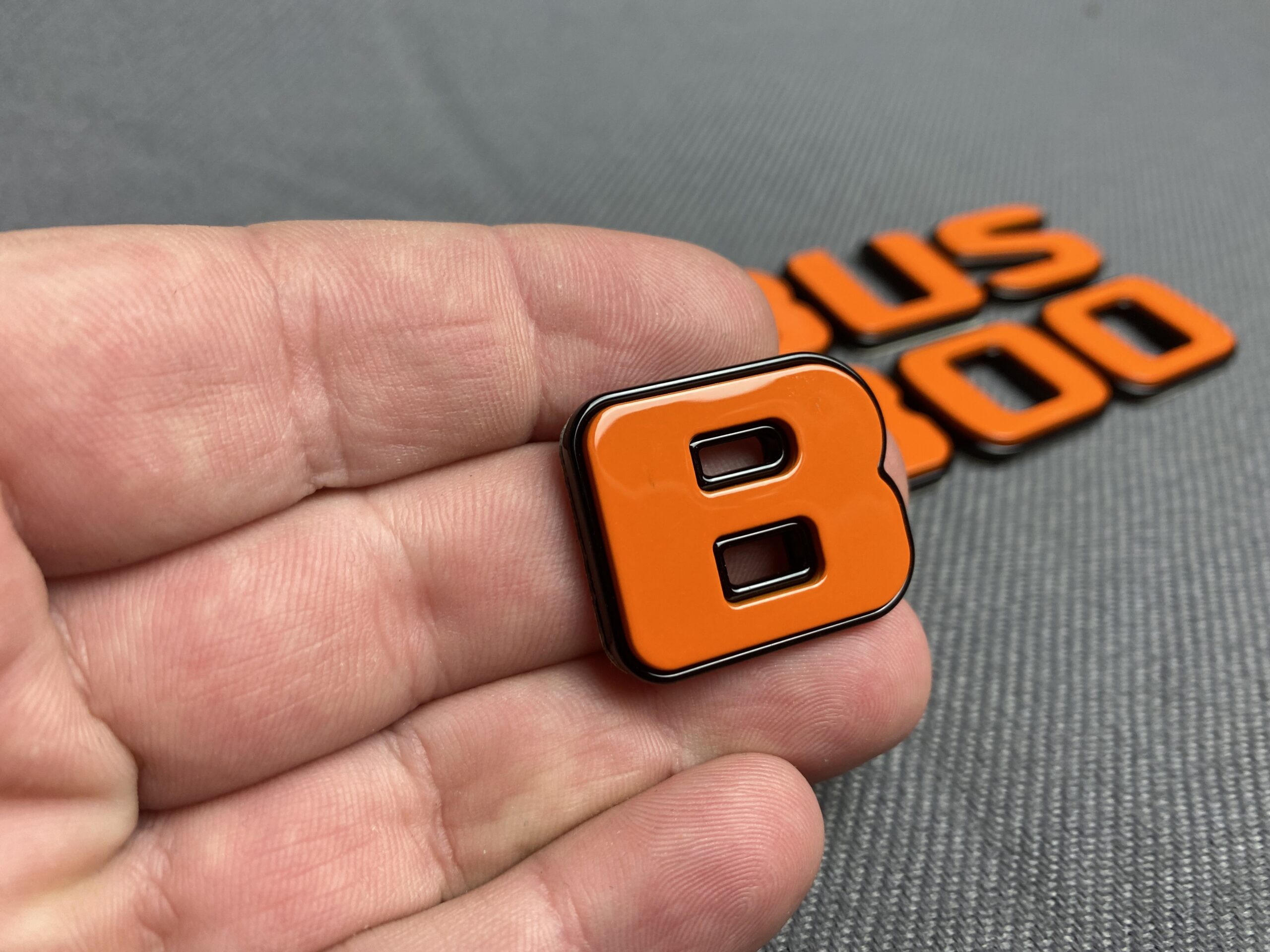 Tail Badges Brabus 800 Black and Orange Rocket style made for Mercedes-Benz  G Class W464