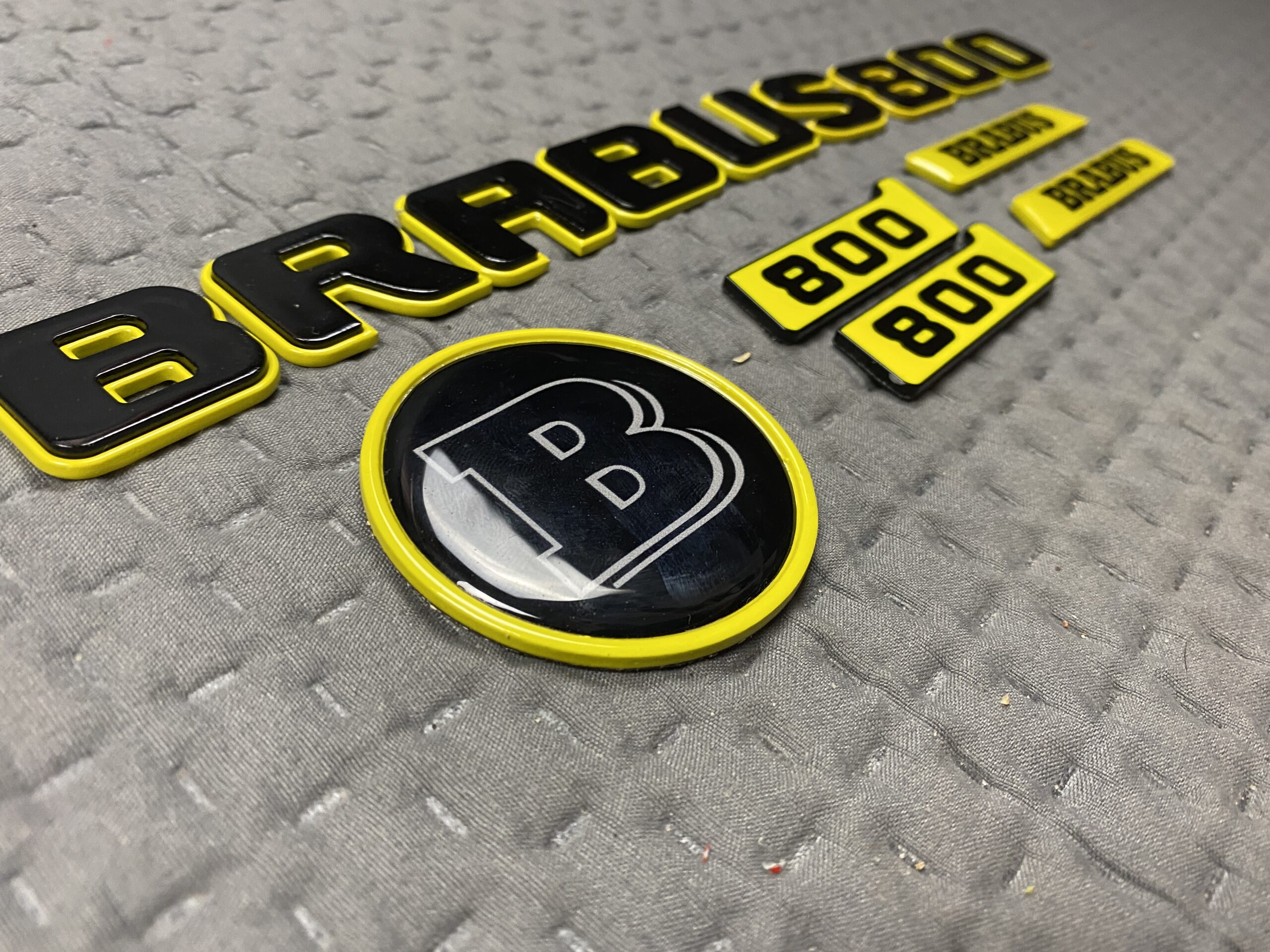 Plastic Yellow Brabus front grille badge logo for Mercedes-Benz G-Wagon  W463a W464
