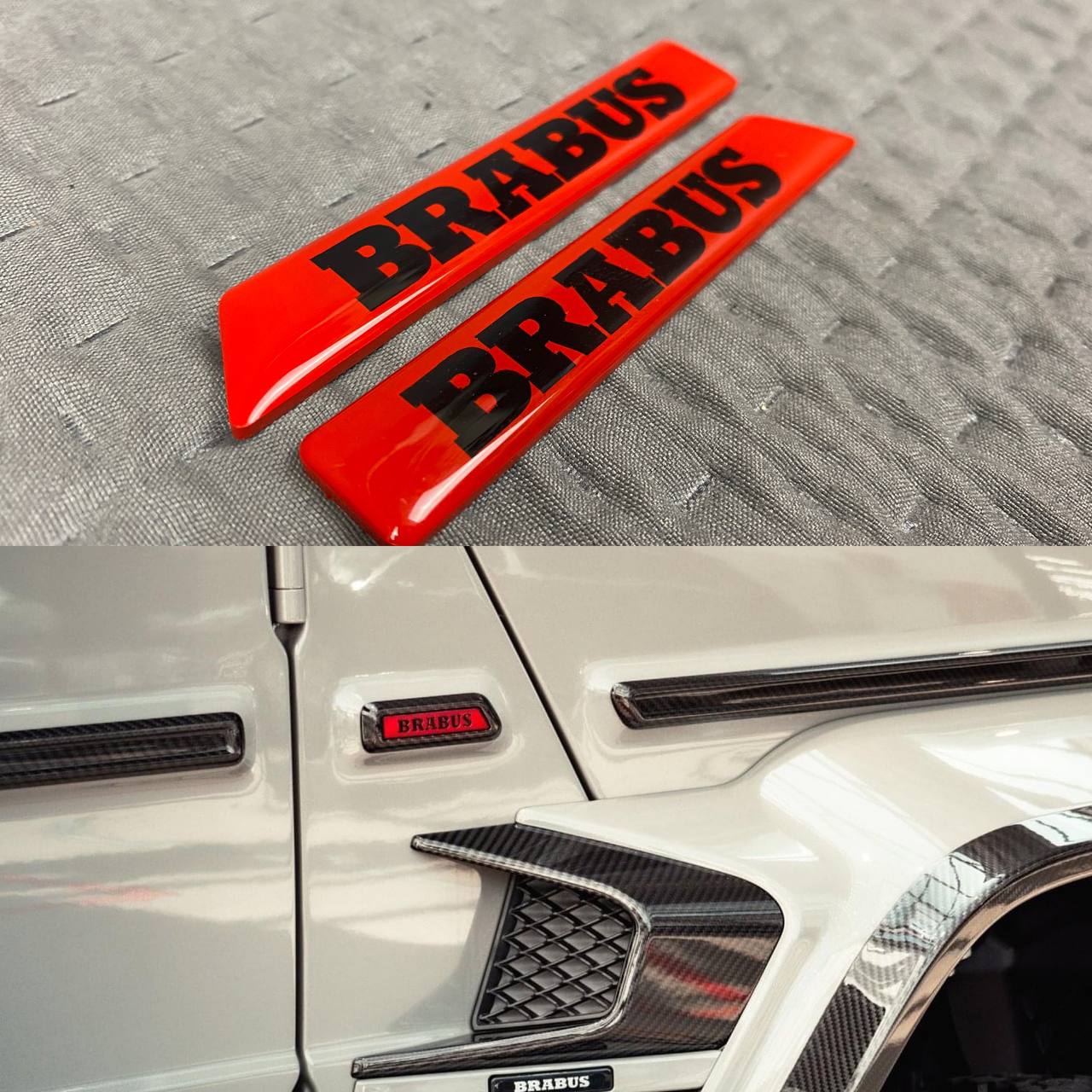 Brabus-RED-badge-logo-emblem-set-for-Mercedes-Benz-W463A-W464-G-Class —  Kubay Design