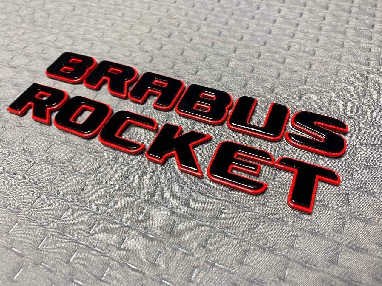 Brabus Gt Rocket Emblem Badge Red X Gt