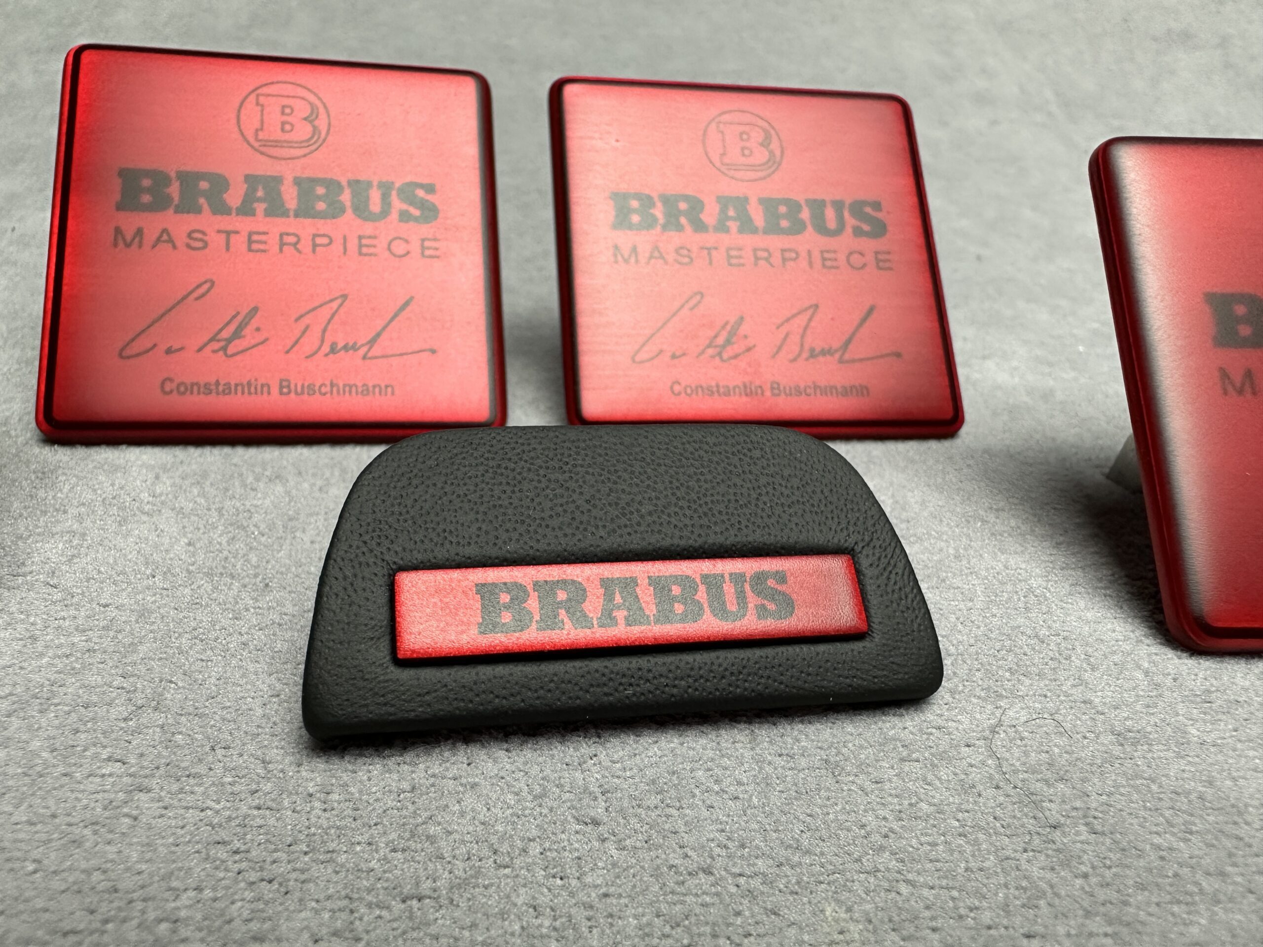 Brabus Masterpiece Seat Badge Emblem Red Set Mercedes G GLE GLS GT