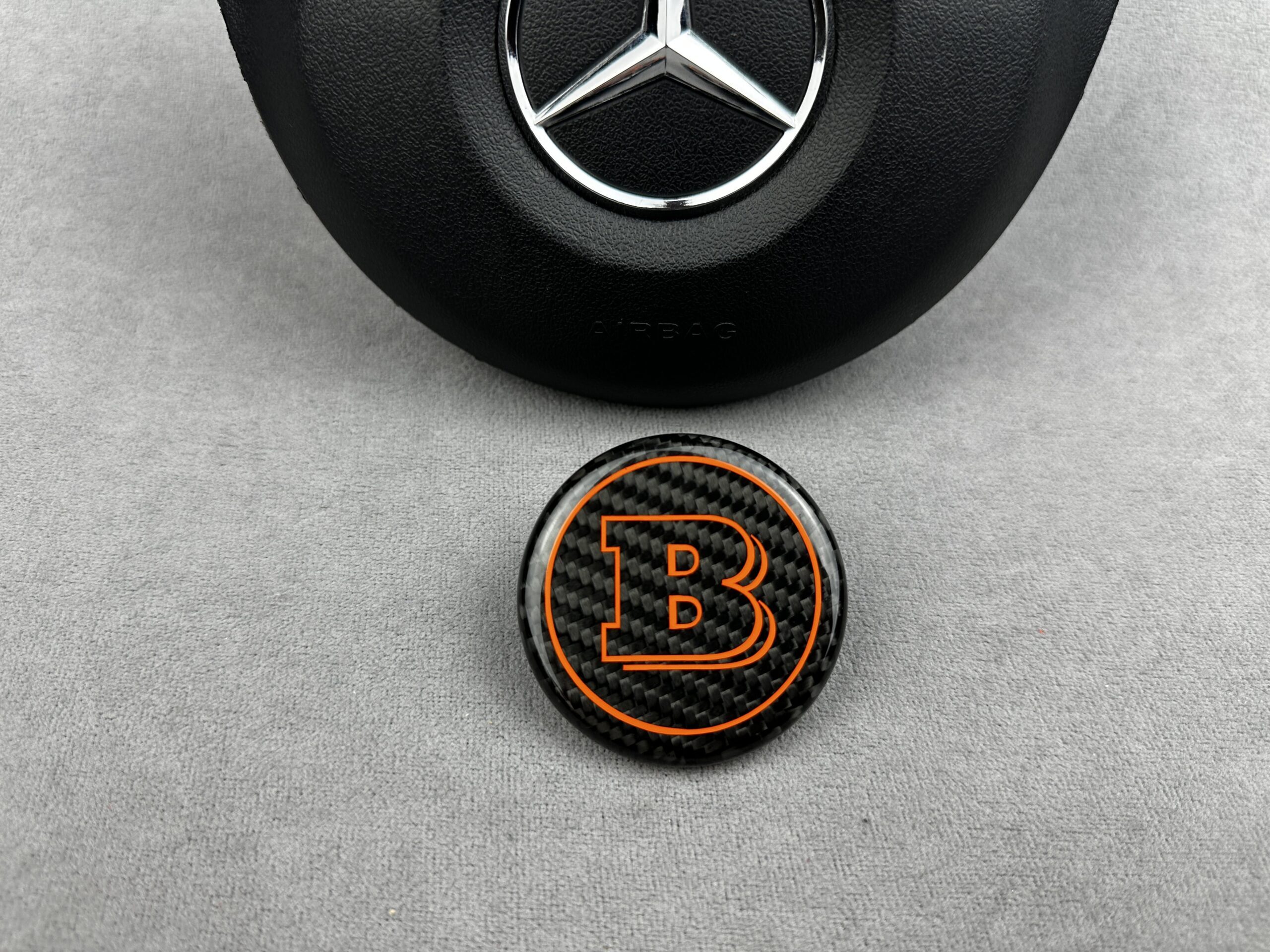 Brabus Orange Emblem in Air Bag for Mercedes Class 2013-2018